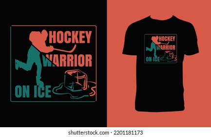 Creative Hockey Vector Tee Design. 