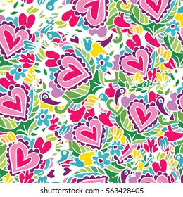  Creative holidays seamless pattern for Valentine's Day. Greeting scrapbooking, congratulations, invitations, stickers, planners and other. Vector illustrations