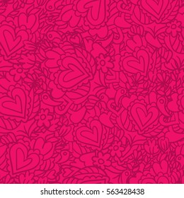 Creative holidays seamless pattern for Valentine's Day. Greeting scrapbooking, congratulations, invitations, stickers, planners and other. Vector illustrations