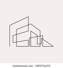 Creative Home Building Concept Logo Design Template. Vector house and apartment. Good for architect sign and symbol.