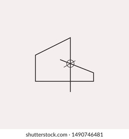 Creative Home Building Concept Logo Design Template. Vector illustration of simple minimalist house line art.