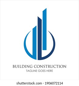 Creative Home Building Concept Logo Design Template