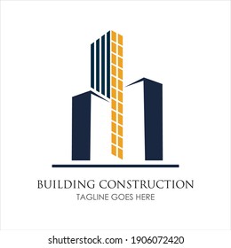 Creative Home Building Concept Logo Design Template