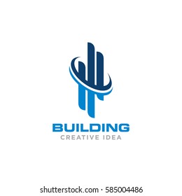 Creative Home Building Concept Logo Design Template