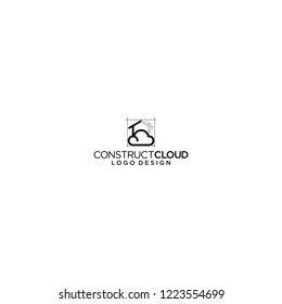 creative home cloud logo building line house construction vector icon