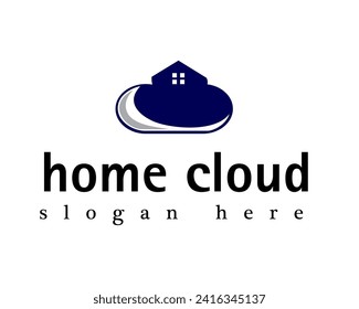 creative home cloud logo design template