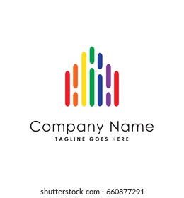 creative home color logo template