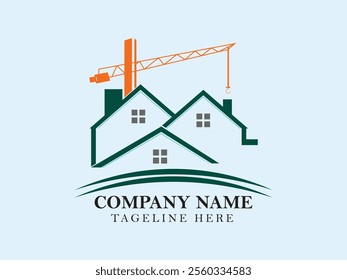 Creative home constraction logo design
