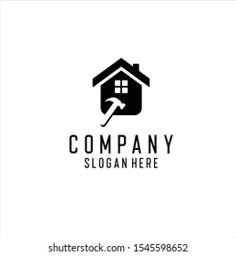Creative Home Construction Concept Logo Design Template,  logo design inspiration