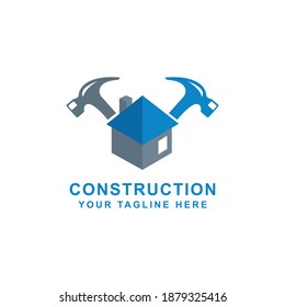 Plantilla de diseño de logotipo de construcción de viviendas creativas