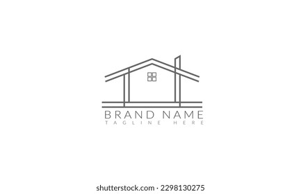 Creative Home Construction Concept Logo Design Template