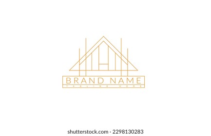 Creative Home Construction Concept Logo Design Template