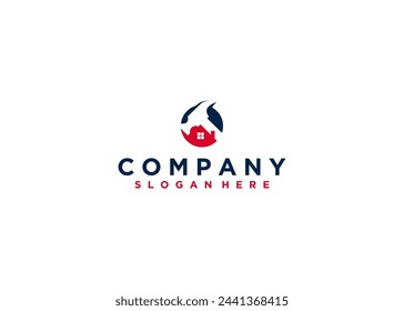 Creative Home Construction Concept Logo Design Template
