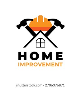 Creative Home Construction Concept Logo Design Template