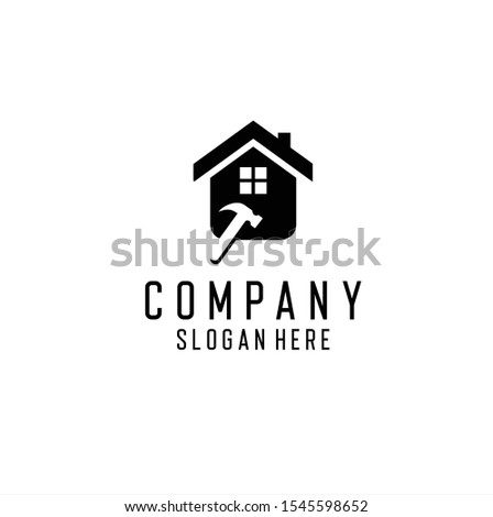 Creative Home Construction Concept Logo Design Template,  logo design inspiration