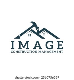 Creative home construction logo design Royalty Free Vector.