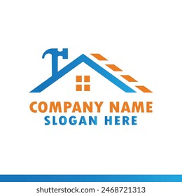 Creative home construction logo vector design