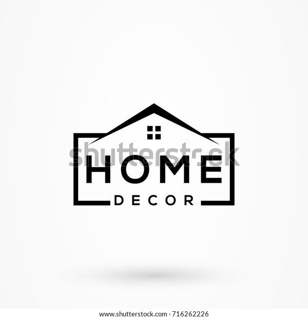 Creative Home Decor Logo Detailing Clean Stock Vector Royalty