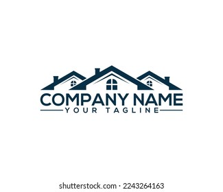 Design-Vorlage für kreatives Home Elegantes Logo. Einzigartige Immobilien- und Vektorgrafik.