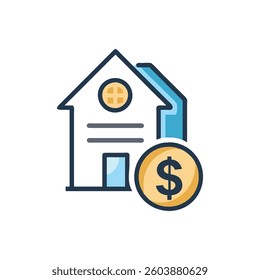 A creative home financing icon tailored for designers focused on loan management.