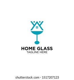 creative home with glass logo template