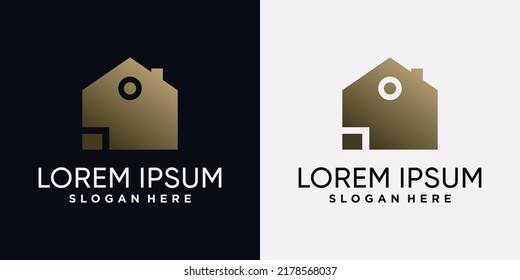 Creative home or house logo design with unique concept