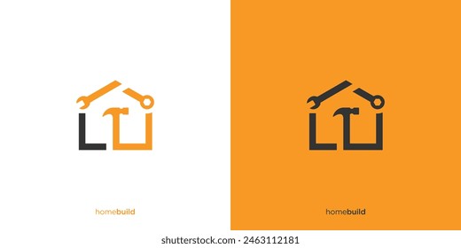 Creative Home Improvement Logo. Home and Equipment, Workshop, Home Building Logo Icon Symbol Vector Design Template.