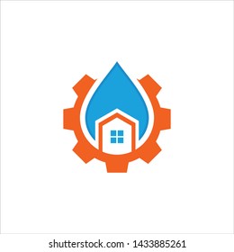 Creative home logo design idea. Home repair services icon design.