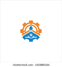 Creative home logo design idea. Home repair services icon design.