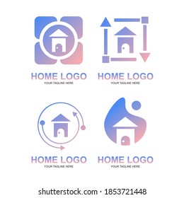 Creative home logo design idea. Easy to edit with vector file.  Very clear and simple logo. Can use for your business logo.