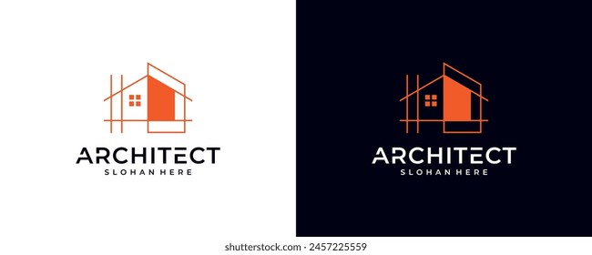 Creative Home-Logo-Design-Vorlage. Minimale Vektorillustrationen für Immobilien
