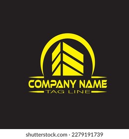 logotipo creativo en casa con fondo limpio