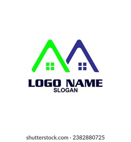 Creative home logo on clean background.