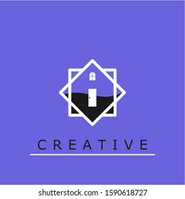 Creative home logo. with a unique and charming shape. logo, design, identity, concept