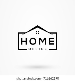 creative home office logo detailing with clean background