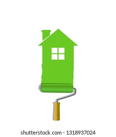 Creative Home Paint Concept Logo Design Template