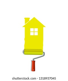 Creative Home Paint Concept Logo Design Template