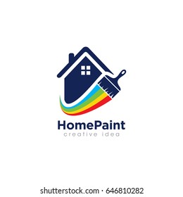 Creative Home Paint Concept Logo Design Stock Vector (Royalty Free ...