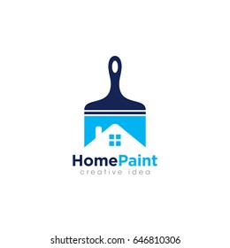 Creative Home Paint Concept Logo Design Template