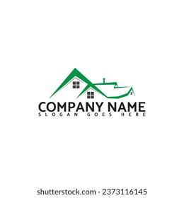 logotipo inteligente de propiedad residencial creativa con fondo limpio