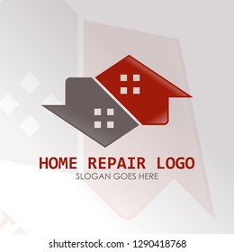 creative home repair concept logo design template - vector