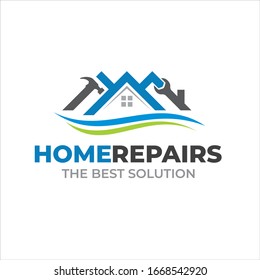 Creative Home repair, Real Estate, Construction, Building Concept Logo Design template