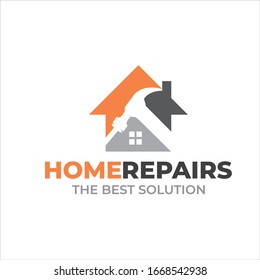 Creative Home repair, Real Estate, Construction, Building Concept Logo Design template