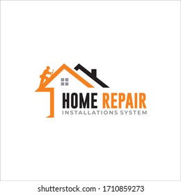 Creative Home repair, Real Estate, Construction, Building Concept Logo Design template - Shutterstock ID 1710859273