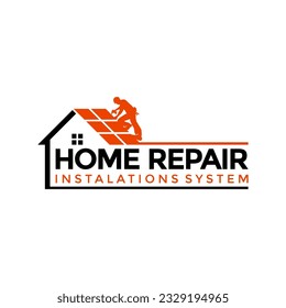 Creative Home repair, Real Estate, Construction, Building Concept Logo Design template