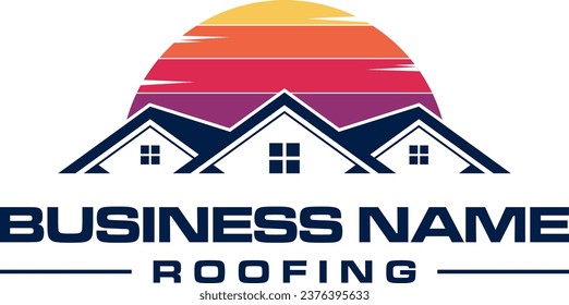 Creative Home Repair, Real Estate Logo, Roofing Logo Template