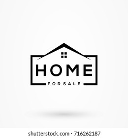 creative home for sale logo detailing with clean background