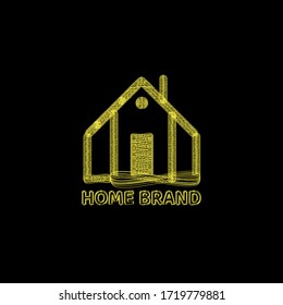 Logotipo creativo para uso doméstico con un fondo limpio