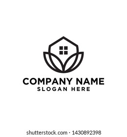 creative home smart logo detailing with clean background