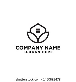 creative home smart logo detailing with clean background